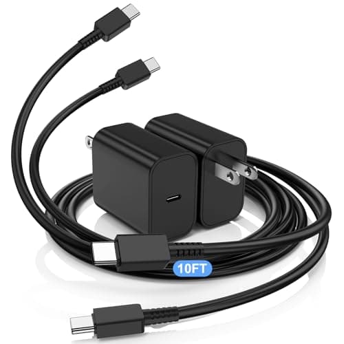 DGVERS 45W Super Fast Charger USB C Port, 2Pack 10FT for Samsung Charger Fast Charging Cord Cable& Samsung Type C Charger Block Galaxy S25 S24 S23...