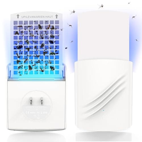 Fruit Fly Traps for Indoors, Mosquito Trap Plug in Bug Catcher with Night Light, Moth Housefly Insect Gnat Traps for House Indoor Kitchen Office -...