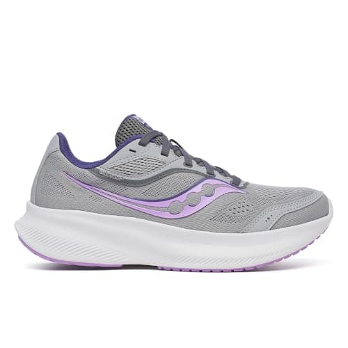 Saucony Women's Cohesion 18 Running Shoe, Fossil/Crocus, 9 W US