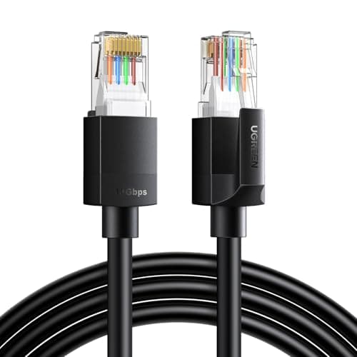 UGREEN Cat 6A Ethernet Cable High Speed 10Gbps Internet Cable RJ45 Unshielded Network LAN Cord Compatible for PC Ethernet Switch Smart TV Router,6FT