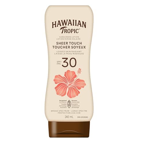 Hawaiian Tropic Sheer Touch Lotion écran solaire FPS 30, 240 ml | Écran solaire Hawaiian Tropic SPF 30, écran solaire à large spectre, écran solaire corporel, 240 ml