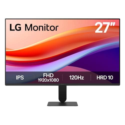 Moniteur LG Full HD (27U411A) - Écran Full HD 27" (1920 x 1080), taux de rafraîchissement de 120 Hz, sRGB 99 % (Typ.), mode lecteur et anti-scintillement, action dynamique...
