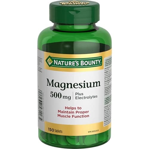 NATURE'S BOUNTY Magnésium Plus Électrolytes, 500 mg, Aide à maintenir la fonction musculaire, Comprimés, 346 g