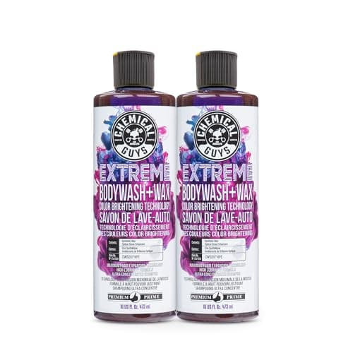 Savon de lavage de voiture moussant Chemical Guys Extreme Bodywash & Wax, (fonctionne avec des canons à mousse, des pistolets à mousse ou des seaux de lavage) sans danger pour les voitures, les camions,...