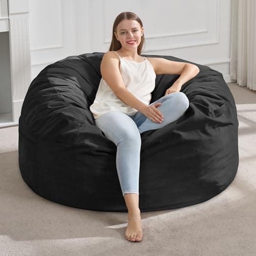 Fauteuil poire Poufs pour adultes Fauteuils poire géants avec housse en velours, grands fauteuils poire pour adultes Fauteuil poire pour salon,...