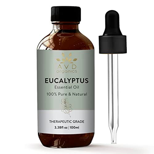 AVD Organics Huile essentielle d'eucalyptus 100 ml | Huile d'eucalyptus 100 % pure et naturelle | Pour la peau et les cheveux, aromathérapie et diffuseur | Huile Essentielle...