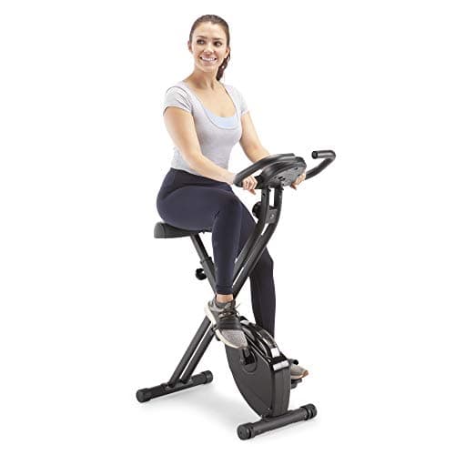 Marcy NS-654 Vélo d'exercice vertical pliable à résistance magnétique Noir Taille unique