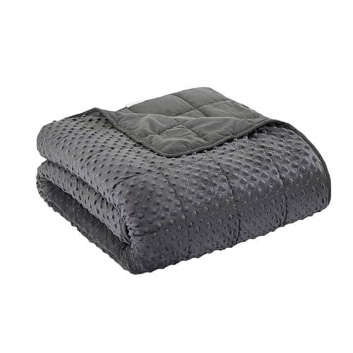 WAIBIO Couverture lestée pour hommes et femmes, couverture lestée confortable et douce avec perles de verre de qualité supérieure pour toutes les saisons, 2,3 kg, 101,6 x 152,4 cm, gris