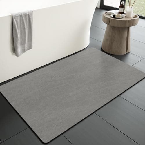 MontVoo Tapis de bain Tapis pour salle de bain-Tapis de salle de bain Tapis de salle de bain Antidérapant Absorbant Tapis de bain à séchage rapide Tapis de douche-Tapis de sol de salle de bain devant...