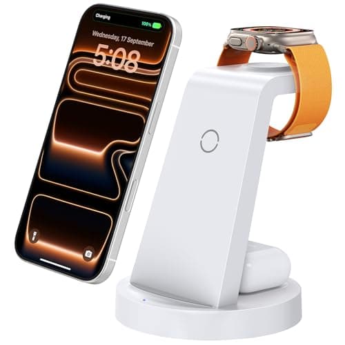 3 in 1 Charging Station for iPhone - Wireless Charger for Apple Products Multiple Devices - Charging Dock Stand for AirPods (for iPhone 17 16e 16...