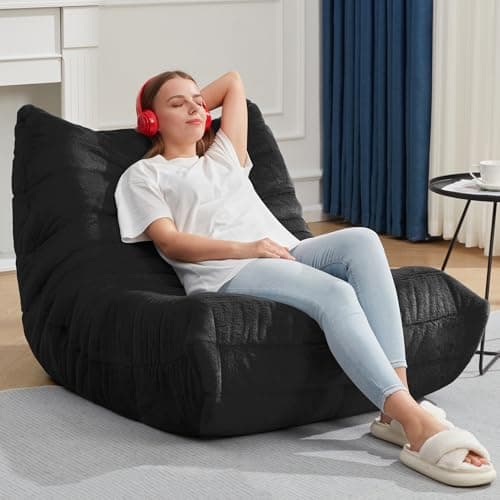 Hobestluk Bean Bag Chairs Adults Bean Bag Chair Giant Beanbag Chair Sofa Memory Foam Bean Bag Chair Fireside Bean Bags Big Lazy Sofa for Living...