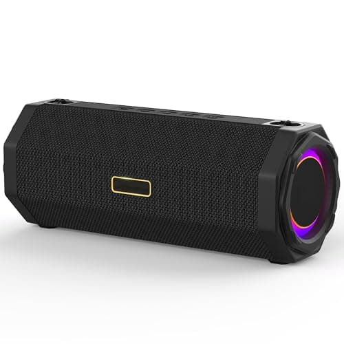 Haut-parleur Bluetooth portable sans fil Monster Speaker S200, autonomie de 24 heures, étanche IPX6, son stéréo 50 W, Bluetooth 5.4, haut-parleurs double basse,...