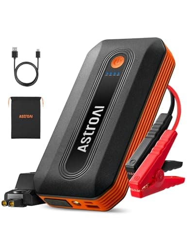 AstroAI B8 Booster Pack Jump Starter 3000A, Booster de batterie de voiture pour moteur à essence jusqu'à 9 L ou moteur diesel 7 L, avec lampe de poche 3 modes, USB...