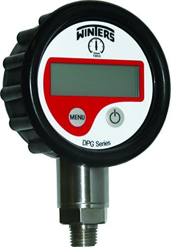 Winters DPG224 DPG Series Manomètre numérique, boîtier ABS, botte en caoutchouc, douille en acier inoxydable, cadran 2,5", 0-10 000 psi