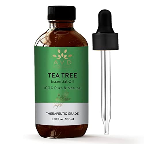 AVD Organics Tea Tree Oil | 100% Pure and Natural Tea Tree Essential Oil for skin | for Nail Fungus Face Aromatherapy Home Diffusers Carrier | 3.38...
