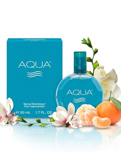 PB ParfumsBelcam Aqua Eau de Toilette Vaporisateur pour Femme – Parfum Floral Fruité Frais avec Notes de Mandarine, Freesia, Musc et Bois – Quotidien...