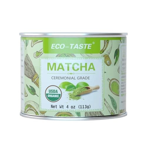 Matcha Green Tea Powder-4oz(113g) Tin, 100% Natural & Pure, Ceremonial Grade, No Additives or Fillers, NO GMO