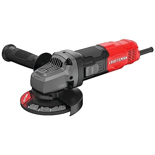 CRAFTSMAN Angle Grinder 4-1/2-Inch, Corded, 6 Amp Motor, Tool Free Guard & Trigger Lock-On (CMEG100)