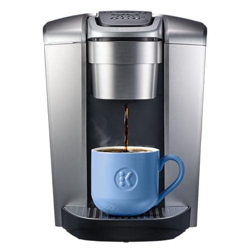 Keurig K-Elite Cafetière à dosettes K-Cup à service unique, avec fonctionnalité d'infusion glacée et technologie d'infusion silencieuse, argent brossé