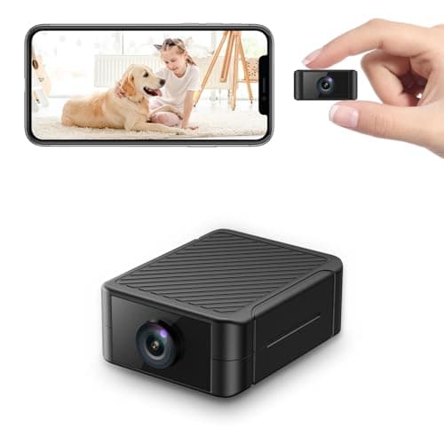 Spy Camera, Hidden Camera 4K Ultra HD with 4H Battery Life, SD Card & Cloud Storage, Motion Detection Alarm, Real-Time App Alerts, 2.4G WiFi &...