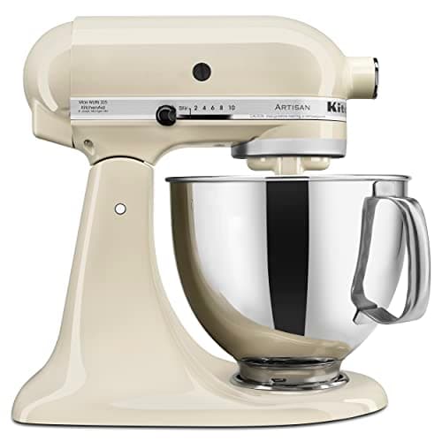 KitchenAid Artisan Series Batteur sur socle à tête inclinable de 5 litres, crème d'amande, KSM150PSAC