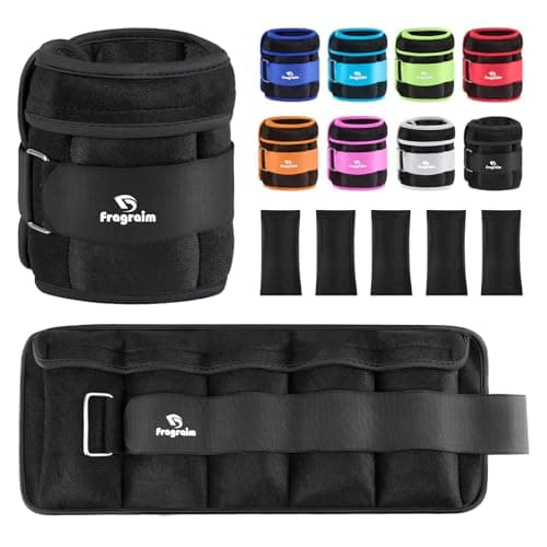 Paire de poids de cheville réglables de 1 à 10 LBS avec poids amovible pour le jogging, la gymnastique, l'aérobic, la physiothérapie, l'entraînement en résistance | Chaque 1 à 5 LBS,...