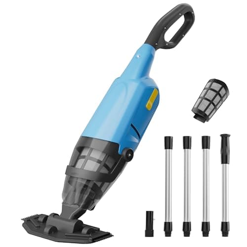 Aspirateur de piscine pour piscines hors sol et creusées, aspirateur de piscine à main rechargeable sans fil avec autonomie de 60 à 90 minutes, aspiration puissante pour...