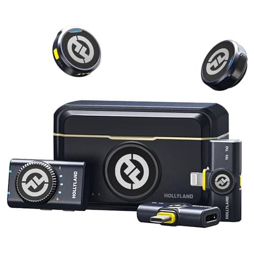 Hollyland Lark M2 Wireless Lavalier Microphone for iPhone/Android/Camera/PC/Laptop with Lightning/USB-C/Plug, 48KHz 24Bit, 1000ft Range, Noise...