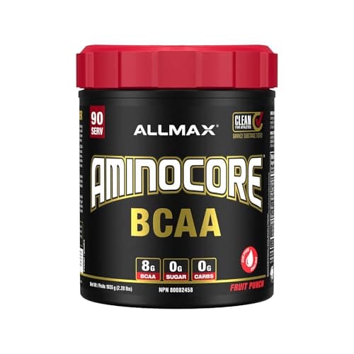 ALLMAX AMINOCORE BCAA Powder for Workout Muscle Recovery & Increased Endurance - Sugar Free, No Fillers 8.18 Grams Bcaas Amino Acids, B Vitamins...