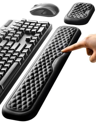VAYDEER Keyboard and Mouse Wrist Rest Pad Set,Padded Memory Foam Hand Rest Support for Office,Computer,Laptop,Mac Typing,Ghristmas Gift for Man Who...
