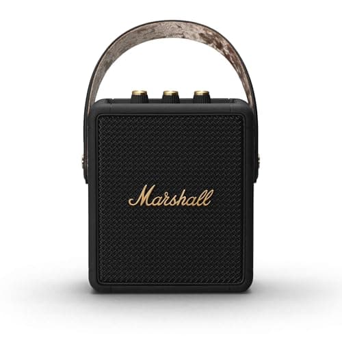 Marshall Stockwell II Haut-parleur Bluetooth portable – Noir et laiton – Exclusivité Amazon