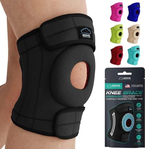 MODVEL Knee Brace for Women & Men with Side Stabilizer - Patella Gel Pad Sleeve - Knee Braces for Women Plus Size for Flexibility & Comfort