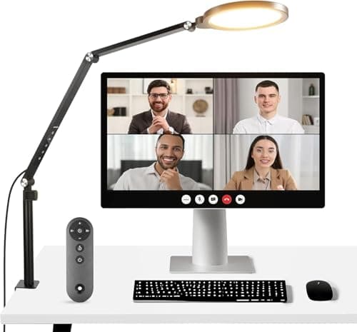 NEEWER Basics 18W 7" Desktop Ring Light with Stand for Desk, Video Conference Streaming Recording Makeup Selfie Computer Laptop Zoom Lighting, Full...