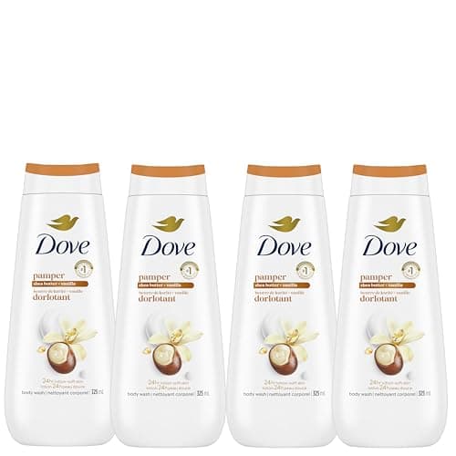 Dove Body Wash for Renewed, Healthy-Looking Skin, Pampering Shea Butter & Vanilla, Gentle Skin Cleanser with 24hr Renewing MicroMoisture, 325mL...