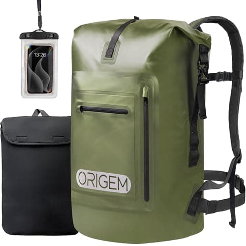 Origem Waterproof Backpack, Floating Dry Wet Bag, Foldable Bags for Kayaking, Boating, Fishing, Swimming and Camping with Laptop Case, Roll Top...