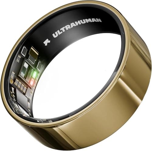 ULTRAHUMAN Ring AIR - Bionic Gold - Size 10 - Smart Ring | No Monthly Subscription | Size First with Sizing Kit | Sleep Tracking Wearable - Heart...