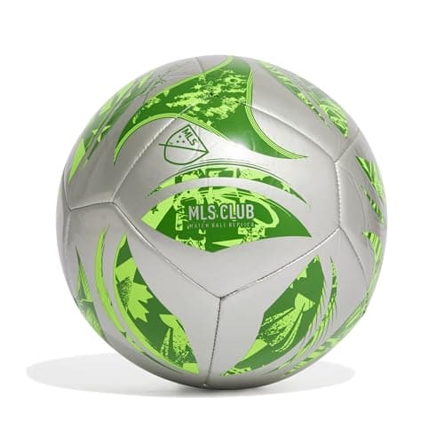 adidas MLS Club Ballon de Football Mixte Adulte, Argent métallisé/Vert, 3
