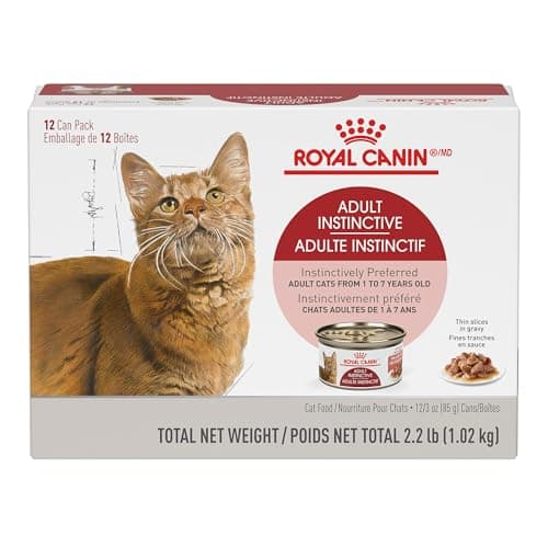 Royal Canin Adult Instinctive Thin Slices in Sauce Nourriture humide pour chat, boîte de 3 oz (12 unités)