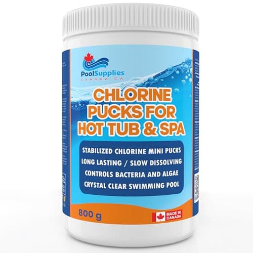 Rondelles de chlore pour spa et spa : Rondelles de chlore stabilisées pour spa (comprimés de chlore) pour une eau cristalline - Longue durée et dissolution lente -...