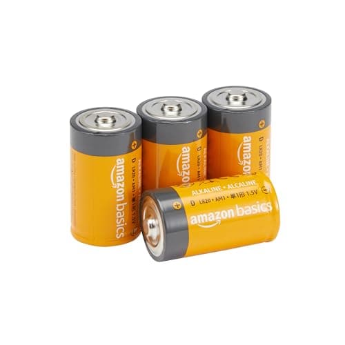Amazon Basics Piles alcalines quotidiennes D Cell - Paquet de 4