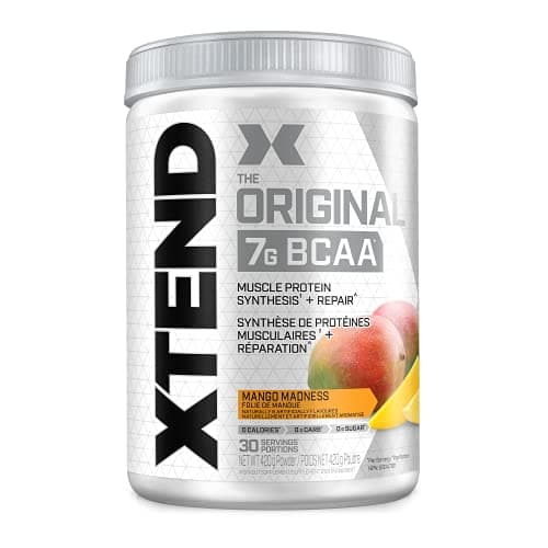 Scivation XTEND Original BCAA Powder | Sugar Free Post Workout Muscle Recovery Drink with Amino Acids | 7g BCAAs for Men & Women | 30 Servings,...