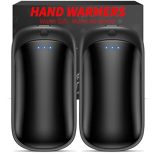2 Pack Hand Warmers Rechargeable, Portable Electric Hand Warmers Reusable, USB 2 in 1 Handwarmers, Outdoor/Indoor/Warm Gifts for Men Women Kids...