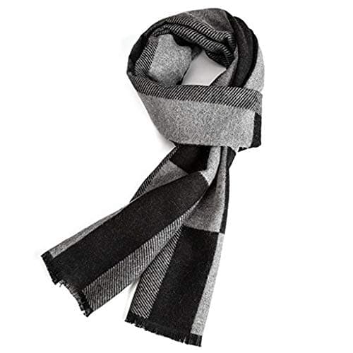 Autumn and Winter Warm Scarf,EONPOW Men's Winter Soft Warmth Plaid Scarves