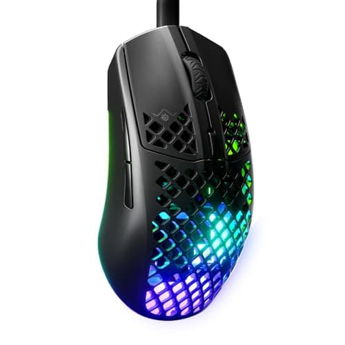 SteelSeries Aerox 3 - Souris de jeu Holey RGB - Conception ultra légère et résistante à l'eau - Capteur optique TrueMove Core 8 500 DPI - Onyx
