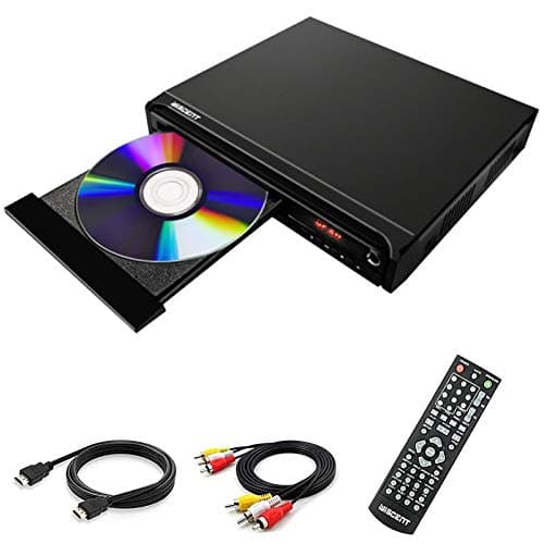 Compact DVD Player for TV, Multi-Region, MP3, DVD/CD Player for Home, with HDMI/AV/USB/MIC, Perfect for Family Movies (not Blu-ray DVD Player)