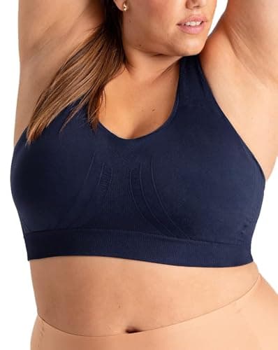 SHAPERMINT Soutien-gorge de sport sans couture avec dos nageur pour femme avec bonnets amovibles | Hauts d'entraînement pour femmes à faible compression | de la petite à la grande taille...
