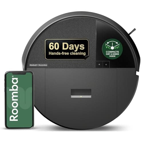iRobot Roomba 205 DustCompactor Vac Robot Vacuum - Compacts Dirt Inside, No Emptying for 60 Days, Space Saving, No Dock Needed, Bagless, Intense...