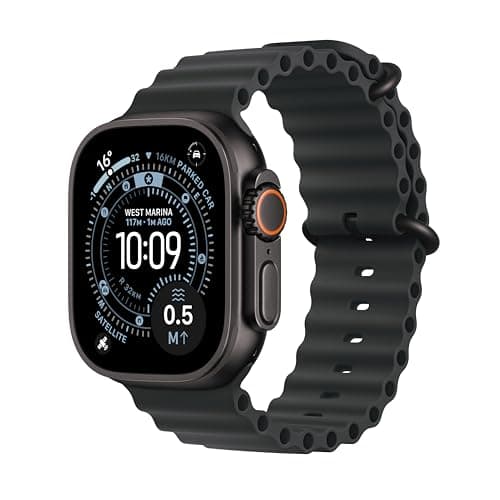 Apple Watch Ultra 3 GPS + Cellular Boîtier en titane noir de 49 mm avec bracelet océan noir