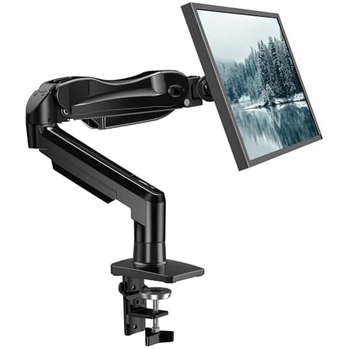 HUANUO Single Monitor Mount, 13 to 32 Inch Design Monitor Arm, Adjustable Stand, Vesa Mount with Clamp and Grommet Base - Fits 4.4 to 19.8lbs LCD...