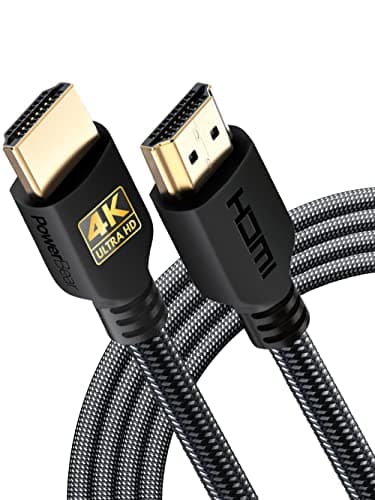 Câble HDMI PowerBear 4K 10 pieds | Connecteurs haute vitesse en nylon tressé et doré, 4K à 60 Hz, Ultra HD, 2K, 1080P, compatible Dolby et ARC | pour ordinateur portable,...